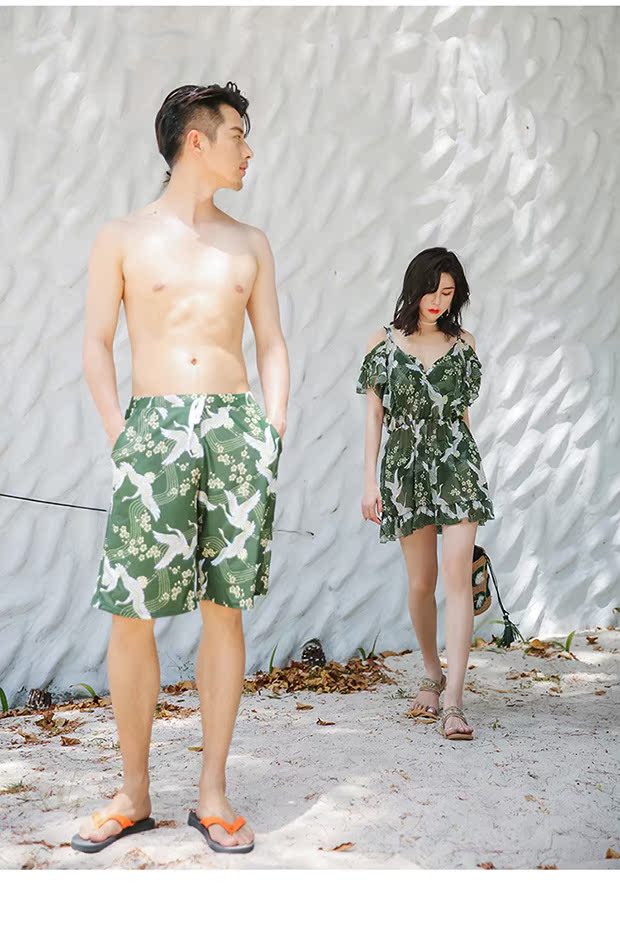 Cặp đôi đồ bơi đi biển spa ba mảnh đồ bơi bảo thủ bên bờ biển Những người yêu thích áo tắm Hàn Quốc - Vài đồ bơi 	đồ đôi đi biển cặp	