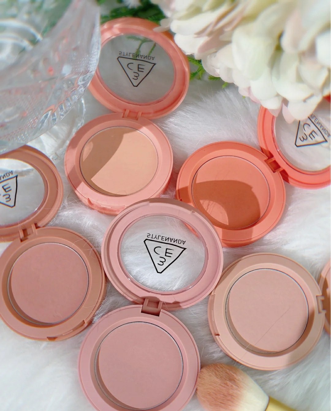 3CE Monochrome Blush Disk Nude PEACH Mate Peach Orange Mono Pink Delectables