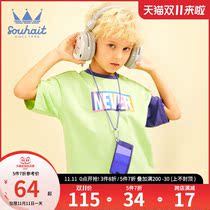 Childrens wear half-sleeve boys short sleeve t-shirt round neck shirt 2021 summer new comfortable soft and breathable top thin