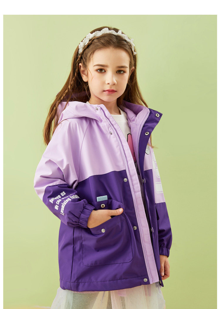 水孩儿 中长款加绒连帽儿童风衣外套 凑单折后￥134包邮  男、女童105~170码3色可选