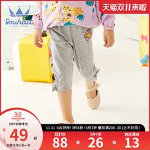 Childrens clothing girls leggings 2021 summer clothes New products wear childrens baby pants