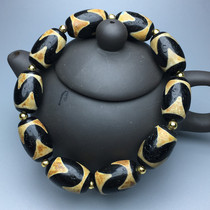 Genuine Tibetan pulped tiger tooth and horseshoe pattern old dzi beads agate chalcedony bracelet bracelet for men and women with certificate