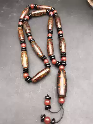 Tibetan natural genuine nine-eyed three-eyed Tianzhu Old Agate chalcedony Tianzhu necklace Bracelet Cinnabar genuine pendant