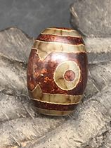 Sky Pearl pendant Mizong Three-Eye Beads Ancient Play Old Sky Beads Superb Beads Hide of Ancient Pearl Gifts Certificate