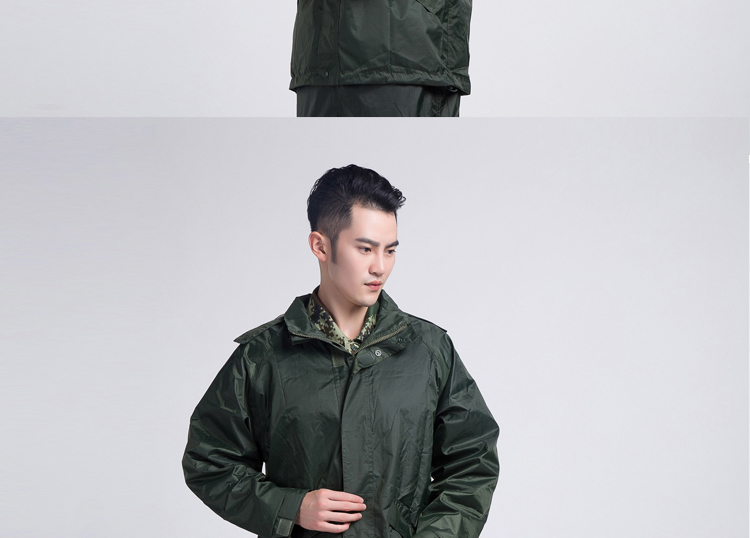 Đích thực 07 áo mưa chia áo mưa mưa bộ ô liu áo mưa màu xanh lá cây lửa áo mưa cứu hộ áo mưa 1 người