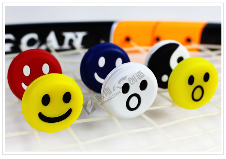 6 treo tường vợt tennis giảm xóc nhúng giảm xóc không độc hại hương vị thân thiện với môi trường silicone smiley mặt phim hoạt hình mua vợt tennis online