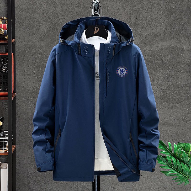 Chelsea Team New Season Fans' Spring and Autumn Thin Windbreaker Jacket Chelsea Fan Merchandise and Peripherals