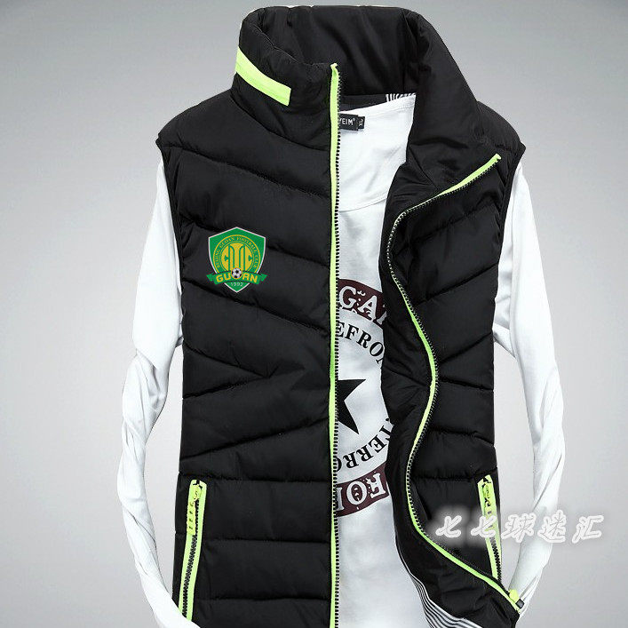 Beijing Guoan team fans supplies souvenirs Beijing Guoan autumn and winter cotton vest cotton vest men's and women's jacket
