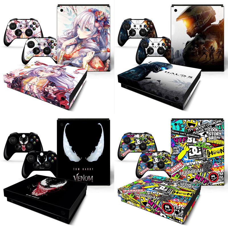 XBOX ONE X sticker film xboxonex sticker Scorpio sticker host sticker carbon fiber electroplating gold