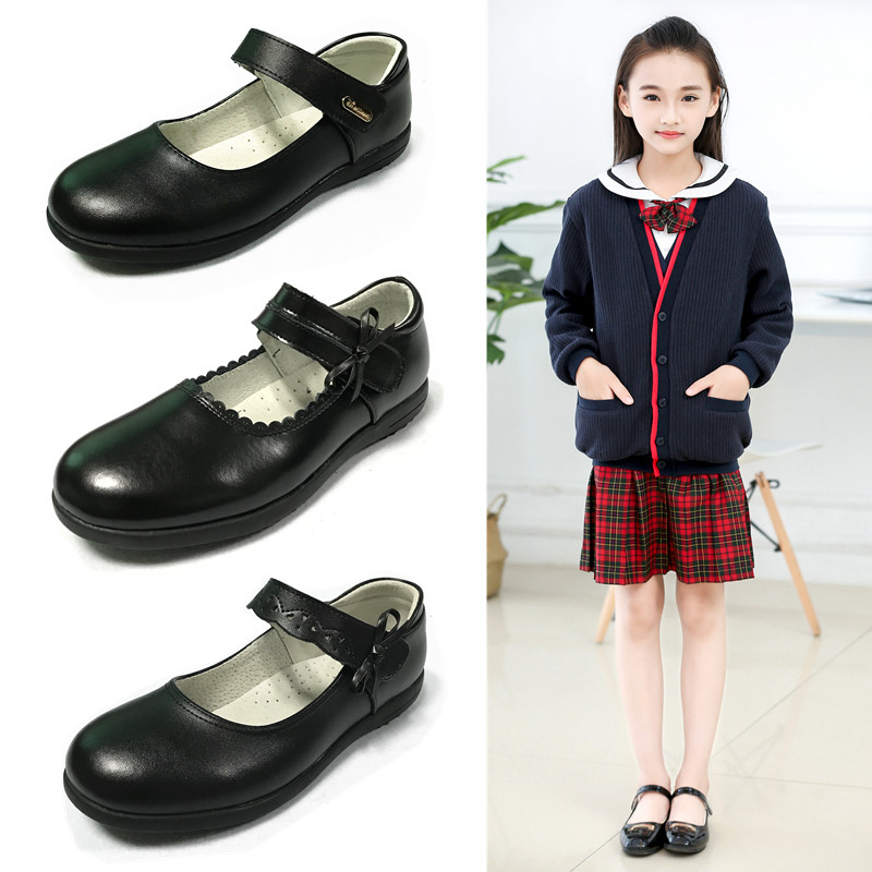 Shenzhen Elementary School Children Shoes Girl Shoes Girl Leather Shoes Spring Summer Girls Black Leather Shoes Leather School Shoes Women Great Boy Leather Shoes