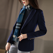 2021 autumn and winter New wool blazer female Korean casual versatile temperament waist woolen small suit top