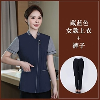 [Короткие рукава] женский тибетский синий топ+брюки