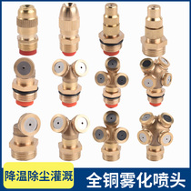 All copper Atomization Nozzle garden sprinkler irrigation fine fog construction site dust removal wall dust spray plant cooling copper spray head