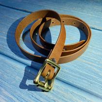 hy leather work丨thin belt belt trouser belt丨womens Italian vegetable tanned leather purely handmade simple and elegant