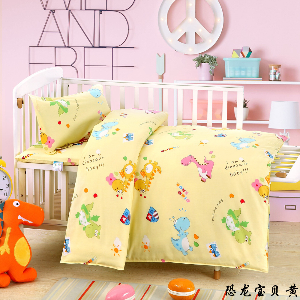 Tùy chỉnh mẫu giáo quilt ba mảnh mẫu giáo nap bộ đồ giường cotton trẻ em bộ đồ giường sáu bộ của trẻ em bộ đồ giường