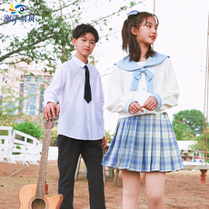 детская форма 澜洋贝贝儿童jk套装小学生夏季校服套装幼儿园园服初高中班服j813