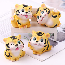 Zodiac cartoon Little Tiger ornament healing girl heart gift desktop doll cake car interior decorations