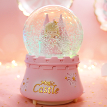 Dream Castle Princess Water Crystal Ball Eight-tone Box Girl Ten-year-old Children Birthday Gift Music Box 61 Childrens Day