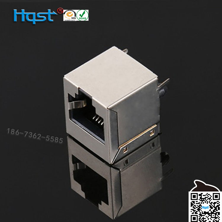 RJ45 standing 180 degrees 1*1 shielded no lights without network Transformers Newsletter Crystal head sockets-Taobao