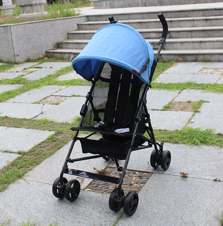 Large Child Light Portable Folding Baby Boy Umbrella Car 4-6 Year Olds Cart Widening Four Wheels Shock Absorbing Baby Mesh Car