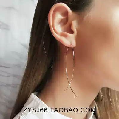 European and American foreign trade jewelry simple trend nightclub exaggerated personality copper casting ear needle ear jewelry female