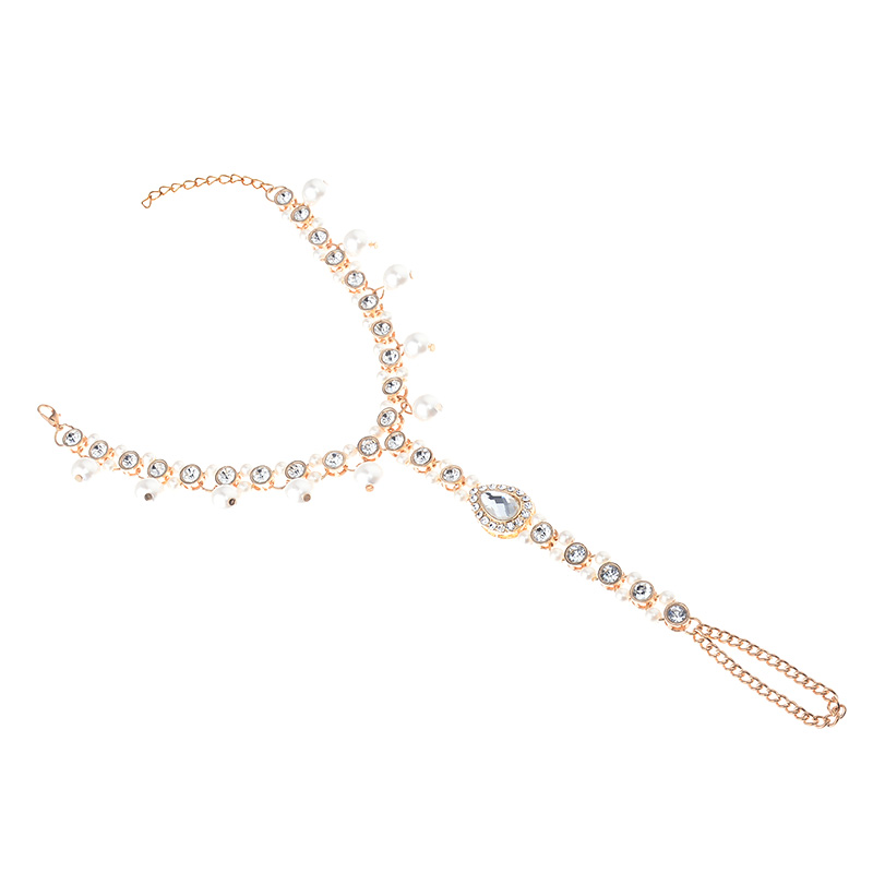 Phụ kiện trình diễn thời trang châu Âu và Mỹ mới Mặt dây chuyền ngọc trai handmade đơn giản và đẹp mắt với dây chuyền ngón tay lắc chân vàng PNJ