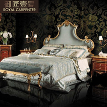 Luxury European bedroom furniture Solid wood hand carved 1 5m bed Master bedroom double bed French Princess bed spot