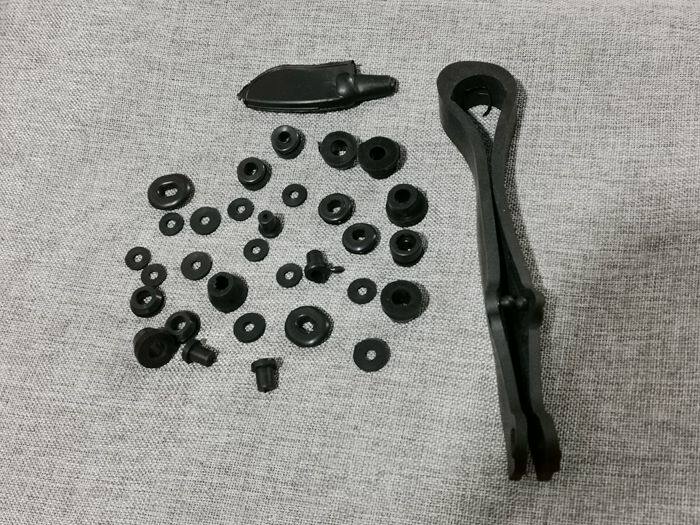 Suitable for small monster small monkey large paparazzi M3 electric motor car Wangjiang whole set of shockproof cover type nut cushion buffer rubber leather ring