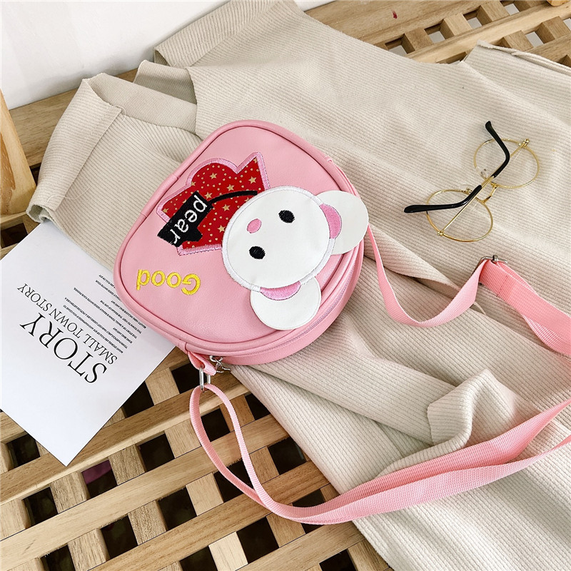 Enfants Faux Cuir Animal Dessin Animé Mignon Demi-Cercle Fermeture Éclair Sac Bandoulière display picture 14