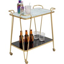 Golden wrought iron dining car hotel restaurant wine truck mobile ktv dessert merchant household beverage marble trolley