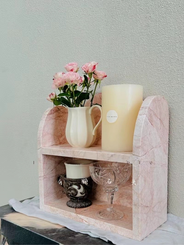 Marble Cup Holder Cosmetic Rack