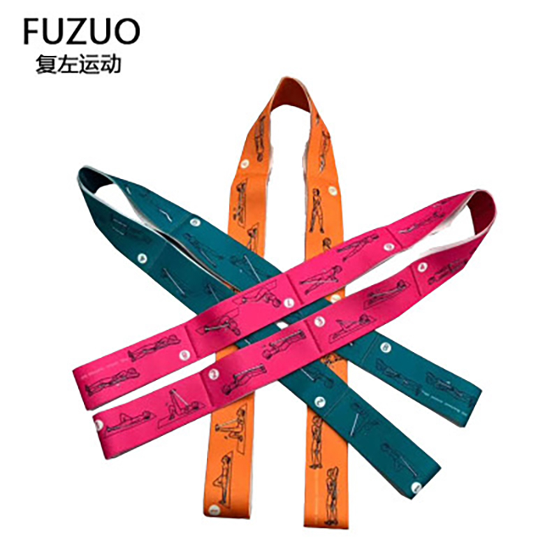 Graphic action yoga stretch with open shoulder fitness resistance with dance pull band pull rib to practice shoulder elastic band