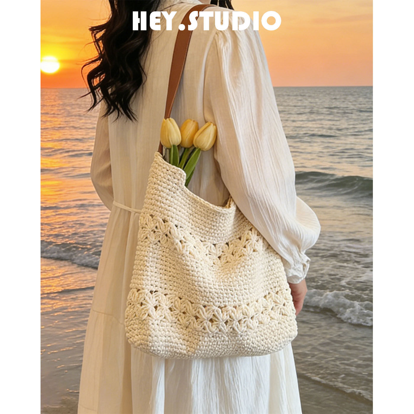 Large Capacity Straw Woven Bag For Women 2026 New Arrival Beach Vacation Tote Lazy Style Shoulder & Crossbody Bag - Thumbnail 4