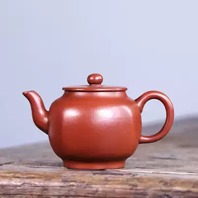 Taiwan Circulating Old Pot Purple Sand Teapot Ming and Qing Dynasty Ming Ji handmade one-hole Old Zhu Mud flat cover Palace Lamp Square Pot