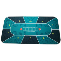 2 4*1 2 m large rubber pad Texas poker tablecloth chip tablecloth thin suede large tablecloth Blue Green