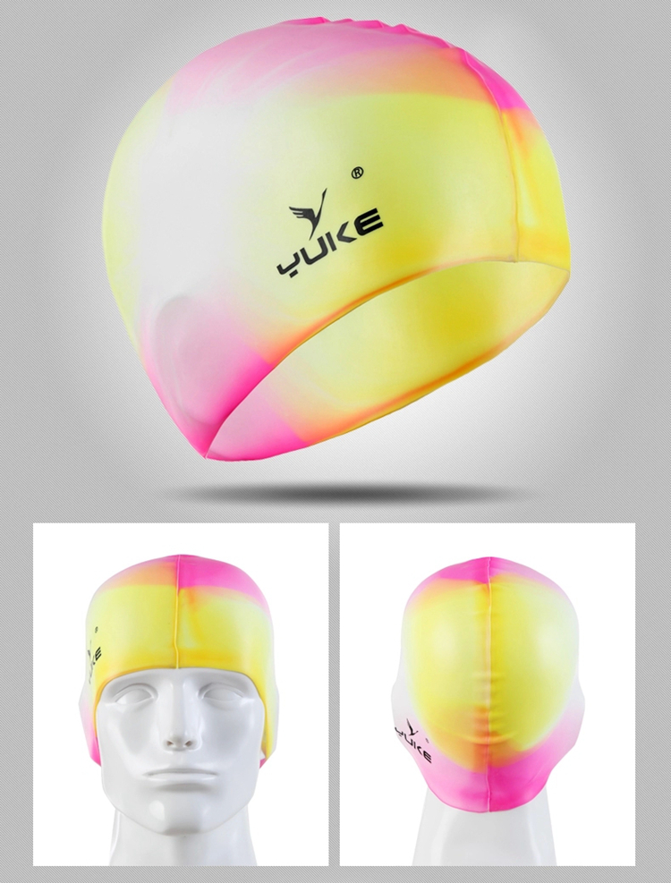 Mũ bơi nữ silicone dài tóc không thấm nước kích thước lớn mũ bơi nam trẻ em người lớn thời trang bơi mũ không thấm nước 	mũ bơi nhật