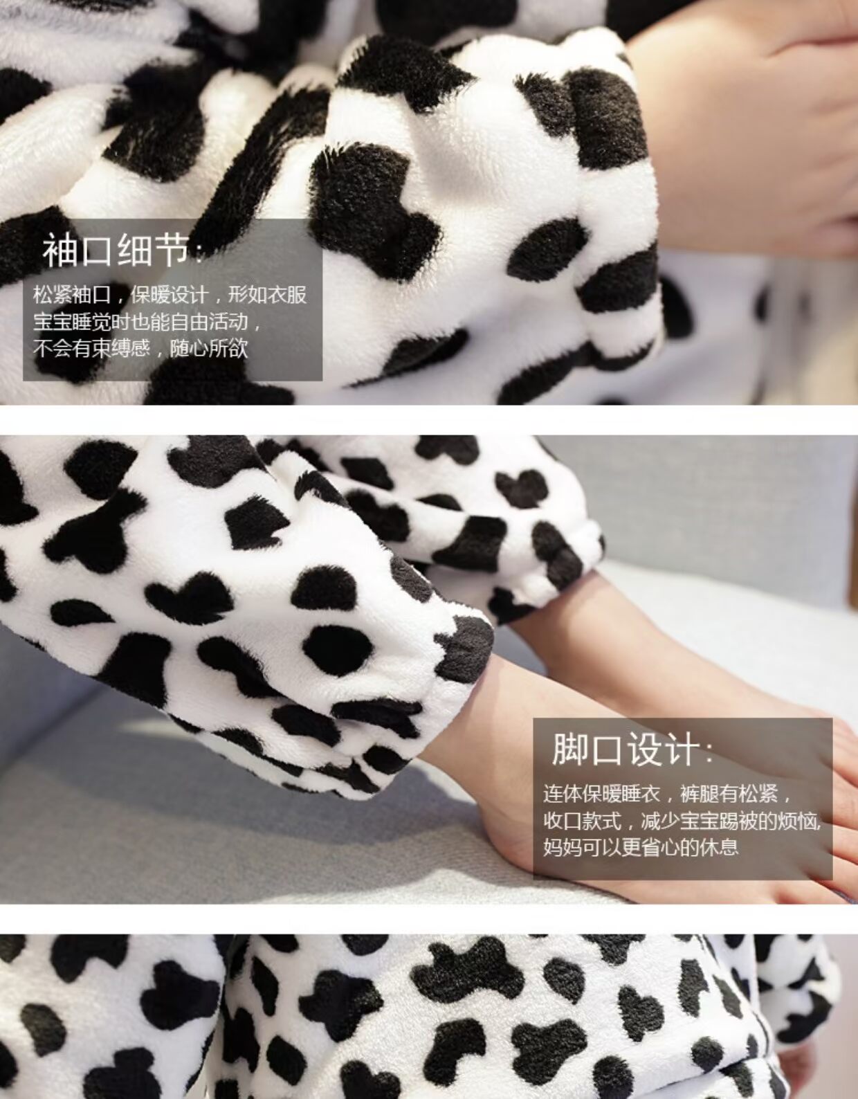 Bộ đồ ngủ cho bé Xiêm dày Flannel Trẻ em bé trai Cô gái chống lại mùa xuân và mùa thu mùa đông Mặc nhà vệ sinh quần áo bé trai