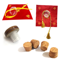 Ceramic wine bottle accessories Wine cloth headscarf streamer Sealing film Tassel silk cloth Cork special matching