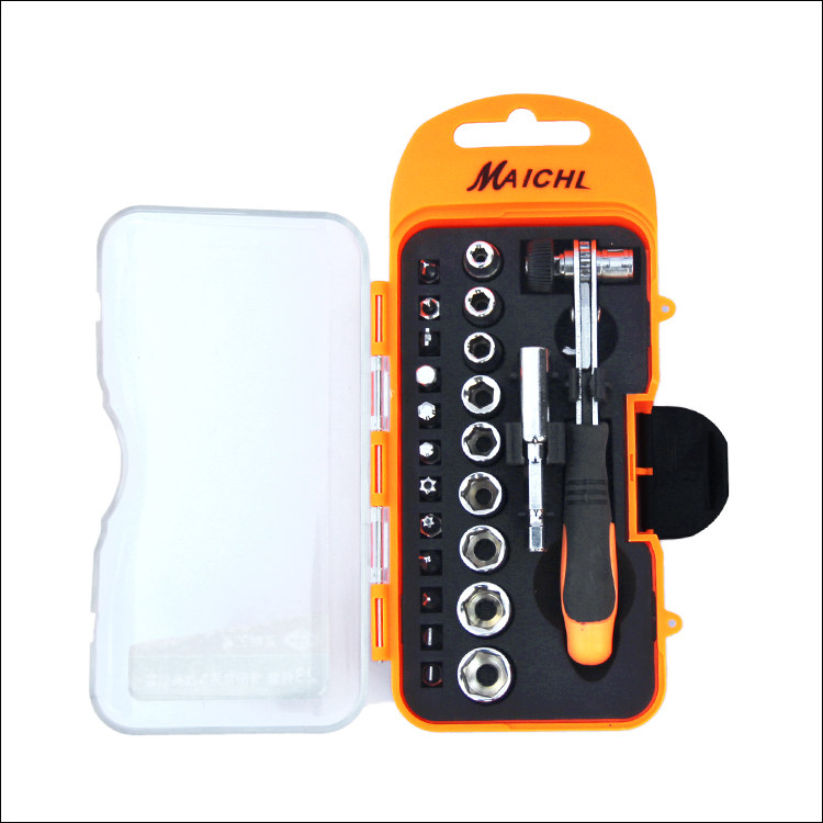 McChi 23 all-in-one home maintenance tool suit multifunction ratchet wrench sleeve screw driver screwdriver combination