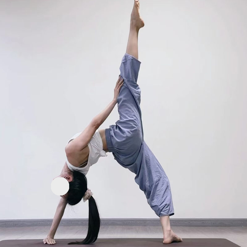 Nepalese Style Yoga Pants, Carrot Pants, Cropped Pants for Women, High-Waisted, Loose, Wide-Leg Pants, Sports Pants