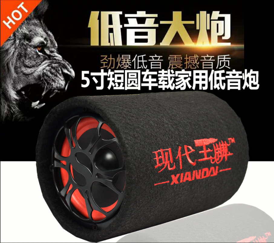 5-inch short cylinder on-board sound 12V24V220V car low sound gun home computer speaker Moonpowered