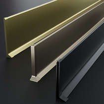 Aluminum alloy skirting line Self-adhesive skirting line corner line Ultra-thin 6cm8cm stainless steel metal skirting line pure black