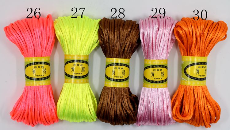 Dây đan của Trung Quốc dây bện số 5 dây đỏ Trung Quốc nút dây đan vòng tay cầu lông DIY dây đầy màu sắc 7 - Vòng đeo tay Clasp vòng tay bạc nam