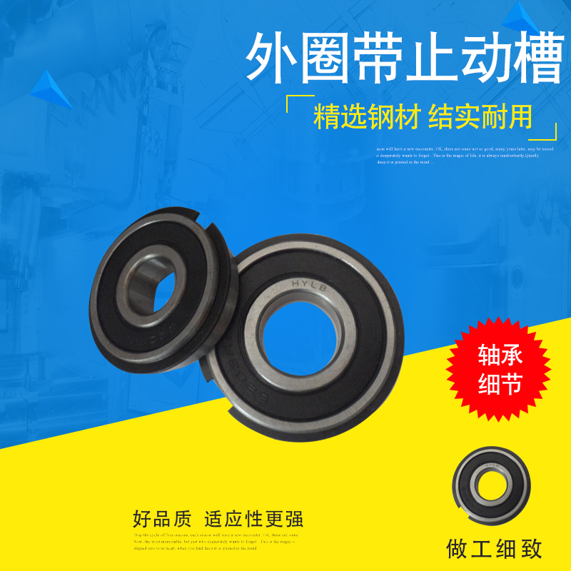 Outer ring with stop groove deep groove ball bearing 6200 6201 6201 6203 6203 6204 6205 6206NRS