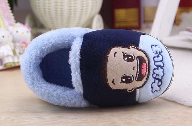 Pantoufles enfants en suède pour hiver - semelle tendon - Ref 1024276 Image 11