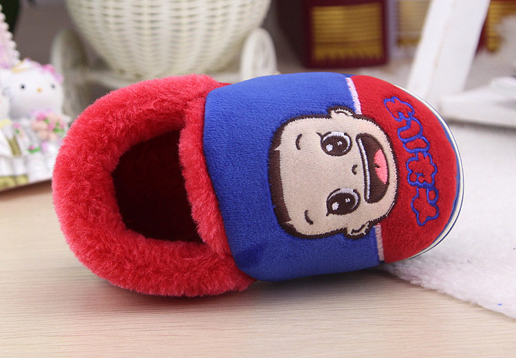 Pantoufles enfants en suède pour hiver - semelle tendon - Ref 1024276 Image 17