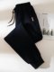 Black Women's Sweatpants for Autumn and Winter, Fleece-Lined and Thickened, 2025 New Style, Loose Fit, Jogger Style, Casual, Suitable for Petite Women, Spring and Autumn