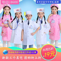  Childrens doctors nurses white coats kindergartens men and womens childrens clothing scientists laboratories professional performances costumes