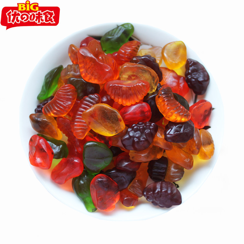 4 Bags BIG Excellent Taste of German Shgin Fruit Taste Rubber QQ Sugar Soft Sugar Sophisticated Zero Food 200g