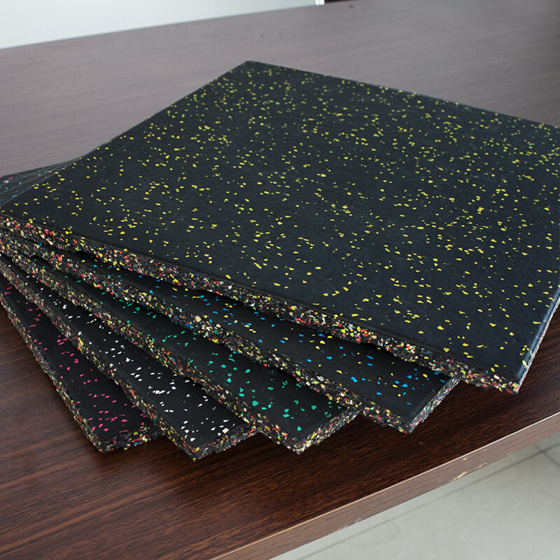 Color Dot Rubber Floor Mat Gym Dedicated Floor Mat Shock Absorbing Mat
